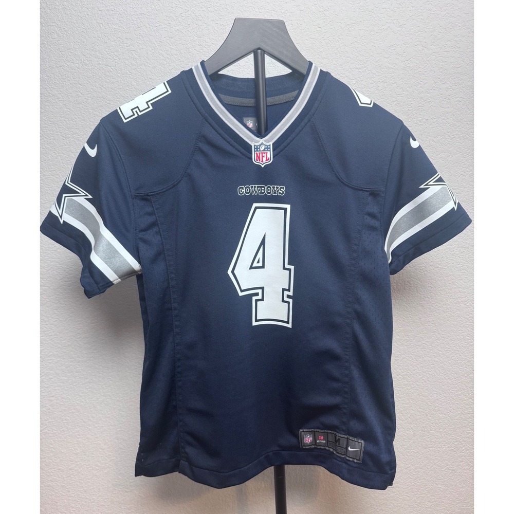 Nike‎ Dallas Cowboys Dak Prescott 4 Jersey Youth Medium Navy Blue DC7002Y